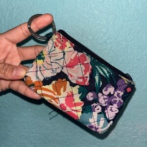 Vera Bradley Floral Quilted Keychain Wallet